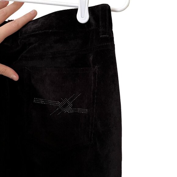 Jaclyn Smith angel fit black trousers comfortable corduroy style pants - Picture 5 of 6